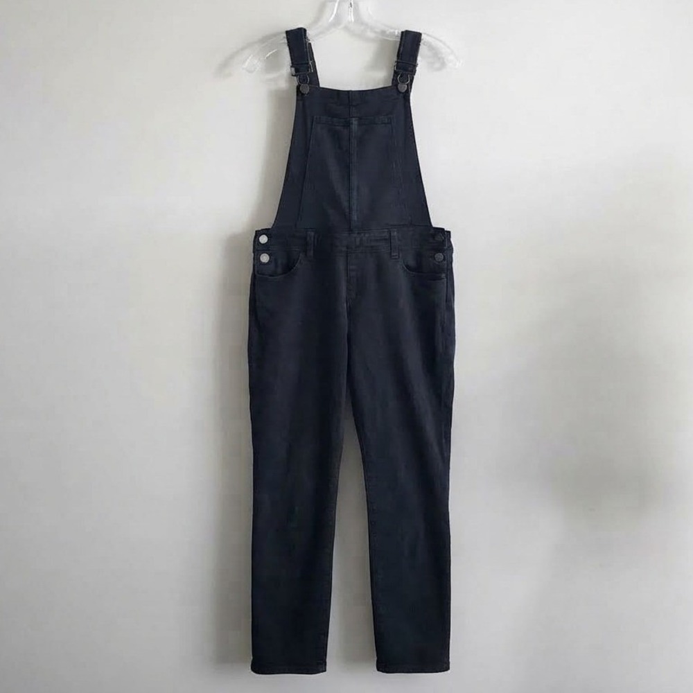 PAIGE Denim Overalls Womens 26 Black Sierra Stretch Slim Straight Utility Urban